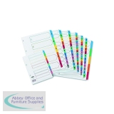 Concord Index 1-50 A4 White with Multicoloured Mylar Tabs 05001/CS50