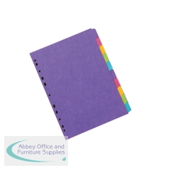 Concord Divider 10-Part A4 270gsm Bright Assorted 52699/526