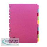 Concord 10-Part 5-Colour Dividers A4 Assorted 72099/J20