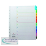 Concord Index 1-10 A4 Extra Wide Multicoloured Mylar Tabs 09701/CS97