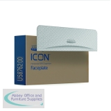 Kimberly Clark ICON Faceplate To Fit Standard 2-Roll Toilet Paper Dispenser Horizontal Silver Mosaic 58762