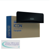 Kimberly Clark ICON Faceplate To Fit Standard 2-Roll Toilet Paper Dispenser Horizontal Black 58782