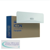 Kimberly Clark ICON Faceplate To Fit Standard 2-Roll Toilet Paper Dispenser Horizontal White 58772