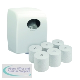 Scott Essential Rolled Hand Towel 350m White (Pack of 6) FOC Dispenser