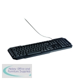 Q-Connect Ergonomic Wired Keyboard Black KF00779