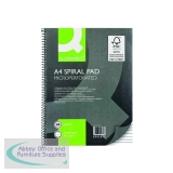 Q-Connect Ruled Margin Spiral Soft Cover Notebook 160 Pages A4 (5 Pack) KF01072