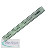 Q-Connect Ruler Shatterproof 300mm White (Inches on one side and cm/mm on the other) KF01109