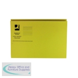 Q-Connect Square Cut Folder Mediumweight 250gsm Foolscap Yellow (Pack of 100) KF01185