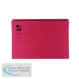 Q-Connect Square Cut Folder Mediumweight 250gsm Foolscap Red (Pack of 100) KF01186