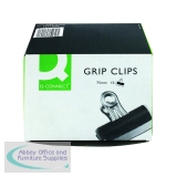 Q-Connect Grip Clip 75mm Black (10 Pack) KF01291
