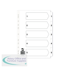 Q-Connect Index 1-5 Board Reinforced White (Pack of 50) KF01527Q