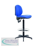 Arista Medium Back Draughtsman Chair 700x700x840-970mm Fixed Footrest Blue KF017021