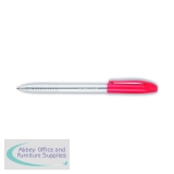 Q-Connect Grip Stick Ballpoint Pen Medium Red (Pack of 20) KF02459