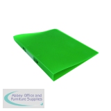 Q-Connect 2 Ring Binder Frosted A4 Green (25mm capacity and has a spine label) KF02484