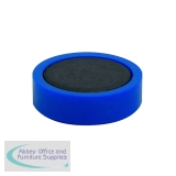 Q-Connect Round Magnet 25mm Blue (10 Pack) KF02640