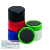Q-Connect Round Magnet 25mm Assorted (10 Pack) KF02643