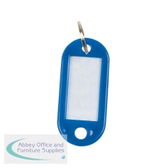 Q-Connect Key Fobs with 2 Punched Holes Blue (Pack of 100) KF02694