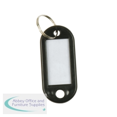 Q-Connect Key Fobs with 2 Punched Holes Black (Pack of 100) KF02696