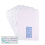 Q-Connect C5 Envelopes Window Pocket Self Seal 90gsm White (25 Pack x 25) KF02718