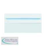 Q-Connect DL Envelopes Plain Wallet Peel and Seal 100gsm White (500 Pack) 1P04