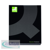 Q-Connect Hardback Casebound Notebook A4 Black (Pack of 3) KF03725