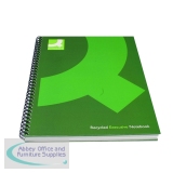 Q-Connect Recycled Wirebound Notebook A5 Green (Pack of 3) KF03732