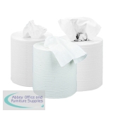 2Work 2-Ply Centrefeed Roll 150m White (6 Pack) KF03804