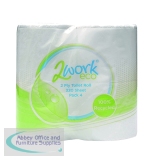 2Work Recycled 2-Ply Toilet Roll 320 Sheets (36 Pack) KF03808