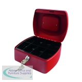 Q-Connect Cash Box 8 Inch Red KF04249