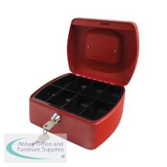 Q-Connect Cash Box 8 Inch Red KF04249