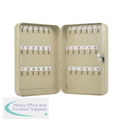 Q-Connect Key Cabinet 36 Key Fobs 180x250x60mm Pearl Grey KF04272