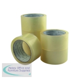 Q-Connect Low Noise Polypropylene Packaging Tape 50mmx66m Clear (6 Pack) KF04382