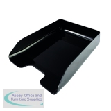 Q-Connect Executive Letter Tray Black (Suitable for A4 and Foolscap documents) CP125KFBLK
