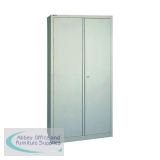 Jemini 2 Door Storage Cupboard Metal 950x420x1960mm Grey KF08503