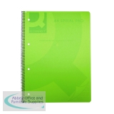 Q-Connect Spiral Bound Polypropylene Notebook 160 Pages A4 Green (5 Pack) KF10036