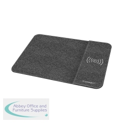 Q-Connect Mouse Mat with Wireless Charger Grey KF10097