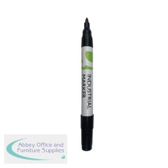 Q-Connect Industrial Marker Bullet Tip Black (Pack of 10)
