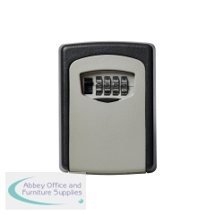 Q-Connect 4-Digit Combination Lock Key Box Stainless Steel/Aluminium Grey KF11403