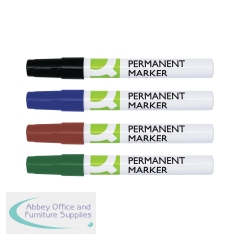 Q-Connect Permanent Marker Bullet Tip 4mm Assorted (Pack of 4) KF11712