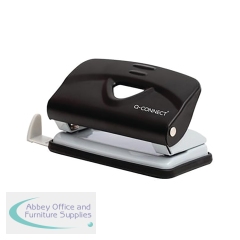 Q-Connect Lightweight Metal Desk Hole Punch Black KF14214