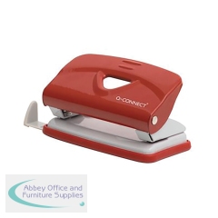 Q-Connect Lightweight Metal Desk Hole Punch Red KF14216