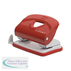 Q-Connect Medium Duty Metal Desk Hole Punch Red KF14219