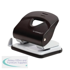 Q-Connect Standard Duty Metal Desk Hole Punch Black KF14220