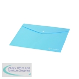 Q-Connect Recycled Polypropylene Folder Transparent A4 Blue (Pack of 12) KF14418
