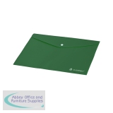 Q-Connect Recycled Polypropylene Folder Transparent A4 Green (Pack of 12) KF14419