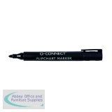 Q-Connect Flipchart Marker Pen Bullet Tip Black (Pack of 10) KF15392