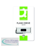 KF16375 - Q-Connect USB 3.0 Slider 128GB Flash Drive Silver/Black KF16375