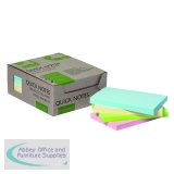 Q-Connect Recycled Notes 127x76mm Pastel Rainbow (12 Pack) KF17325