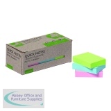 Q-Connect Recycled Notes 38x51mm Pastel Rainbow (12 Pack) KF17326