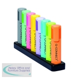 Q-Connect Deskset with 8 Pastel Highlighters (Pack of 8) KF17806
